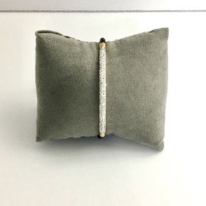 Leather Bracelet with Crystal Rhinestones